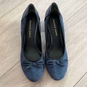 Franco Sarto blue block heel size 8
